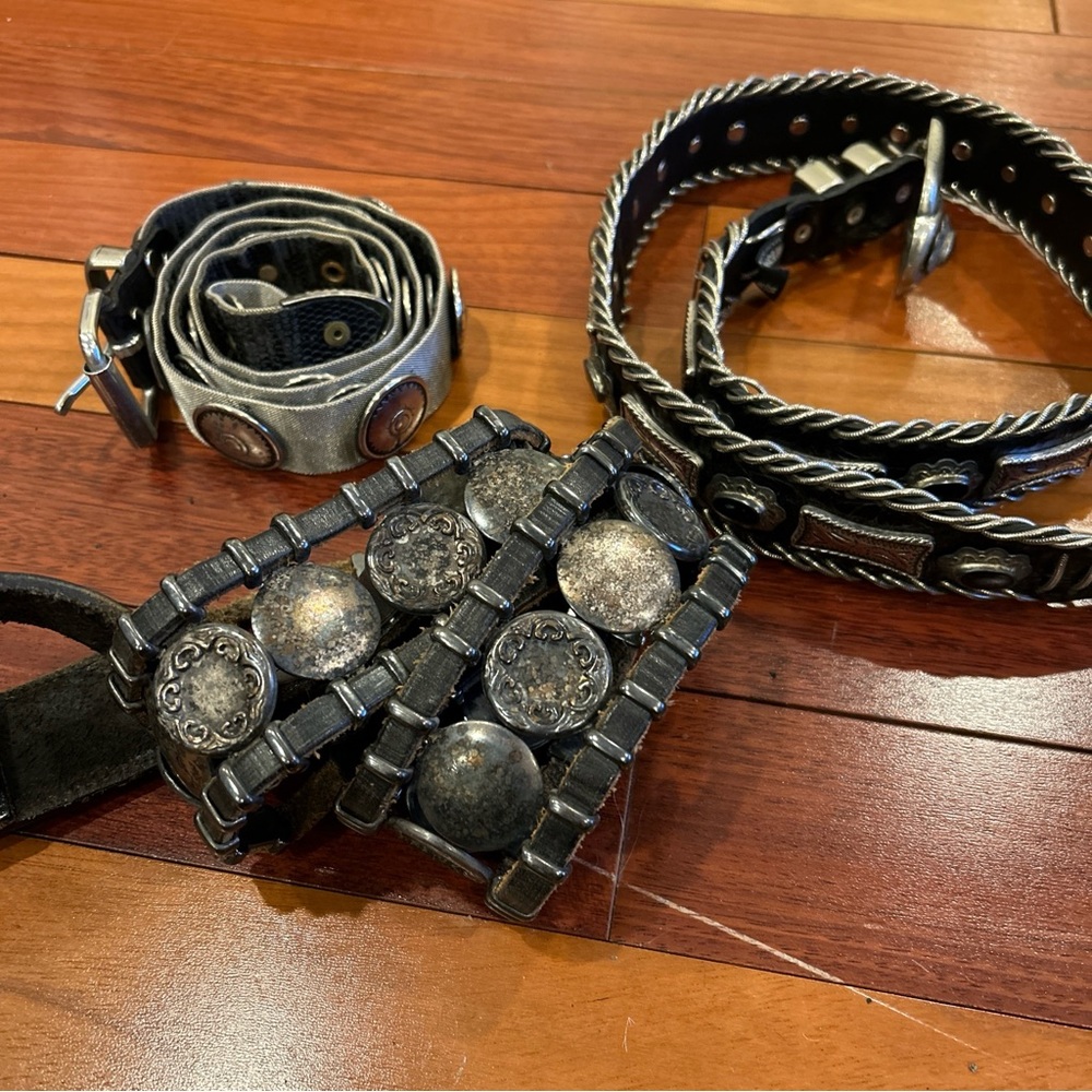 Lot of 3 vintage Men's Belts including Nanni. Please see pictures for length